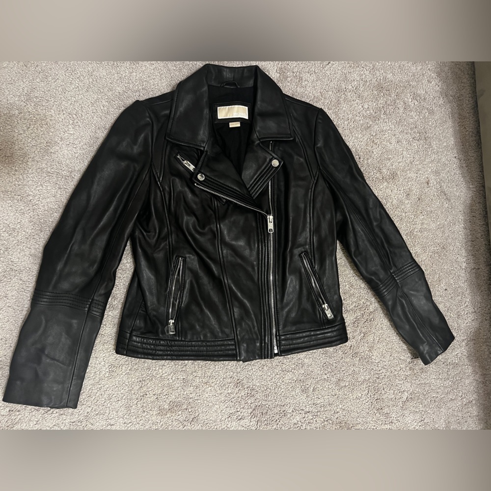 Michael Kors leather Moto Jacket